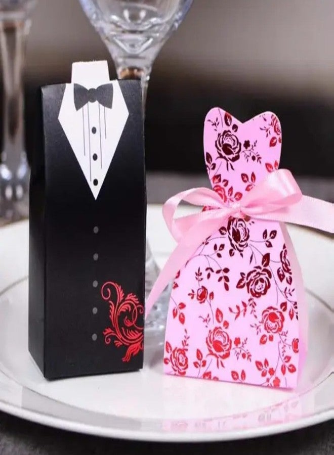 VRB Dec مجموعة VRB لعشرة علب هدايا صغيرة للتغليف/علب هدايا للهدايا، هدايا تذكارية، شوكولاتة، فواكه مجففة، هدايا زفاف ومناسبات دينية. (علبة شوكولاتة للعروس مكونة من 20 قطعة (10 قطع للعروس و10 قطع للعريس)) - Image 5